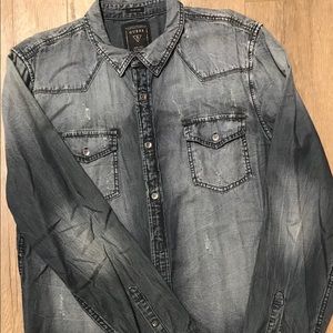 Guess Denim Causal Button Up XL